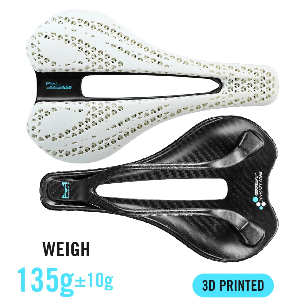 RYET Carbon 3D-printed Bike Saddle 7x7 Rail Saddle Men Women Triathlon Road MTB Mountain Gravel Cycling Saddle Ultralight 135g