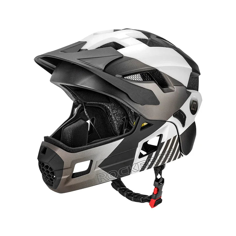 ROCKBROS Children Full Face Cycling Helmet Kids Laufrad Push Bike Helmet Head Safety Protect Girls Boys MTB Road Bicycle Helmet