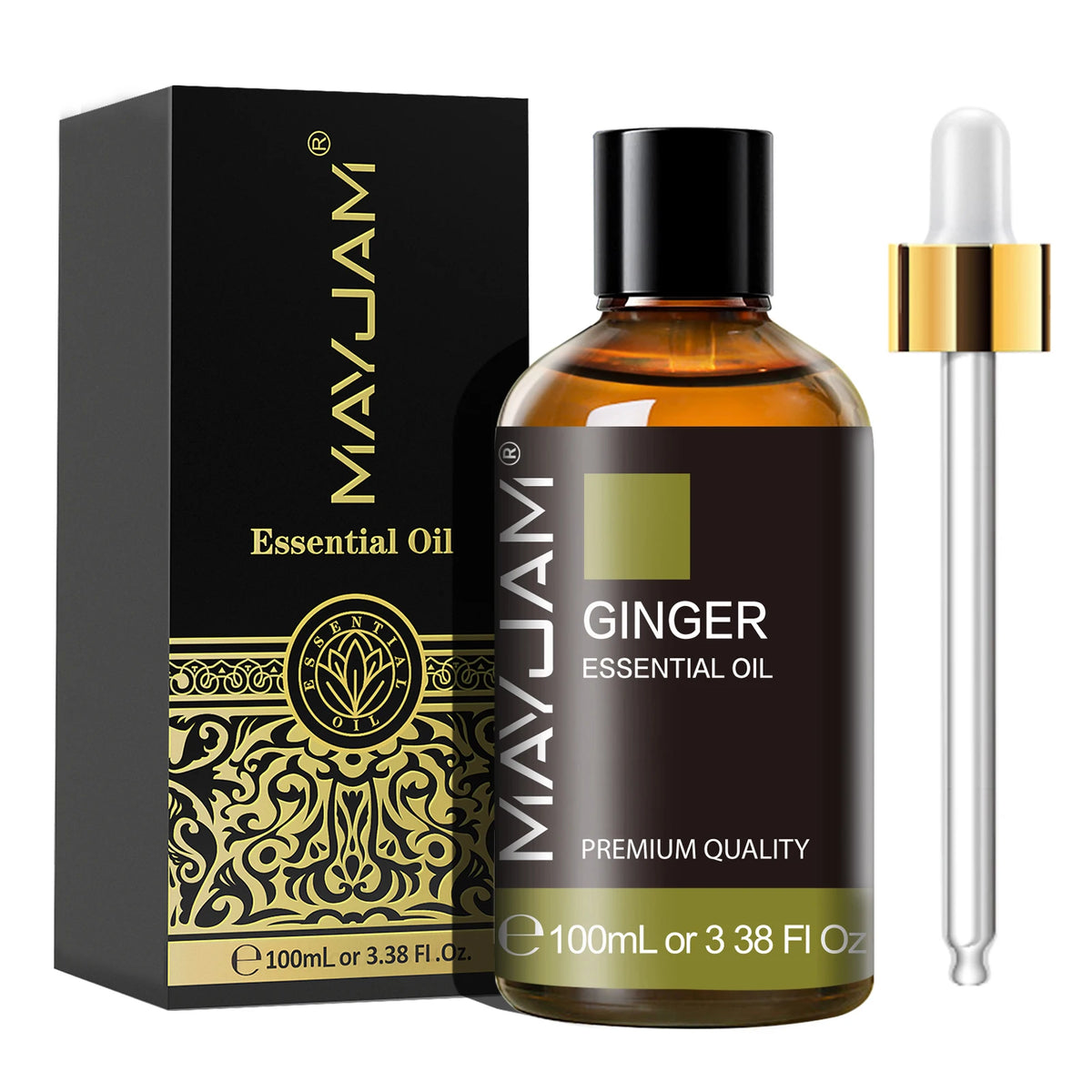 MAYJAM Lavender Vanilla Ylang Ylang Essential Oil Pure Natural Undiluted, 100ml Aroma Oil Peppermint Sandalwood Frankincense Rose Lemongrass Patchouli for Humidifier Diffuser Making Scented Candle ,Geranium Citronella Ginger