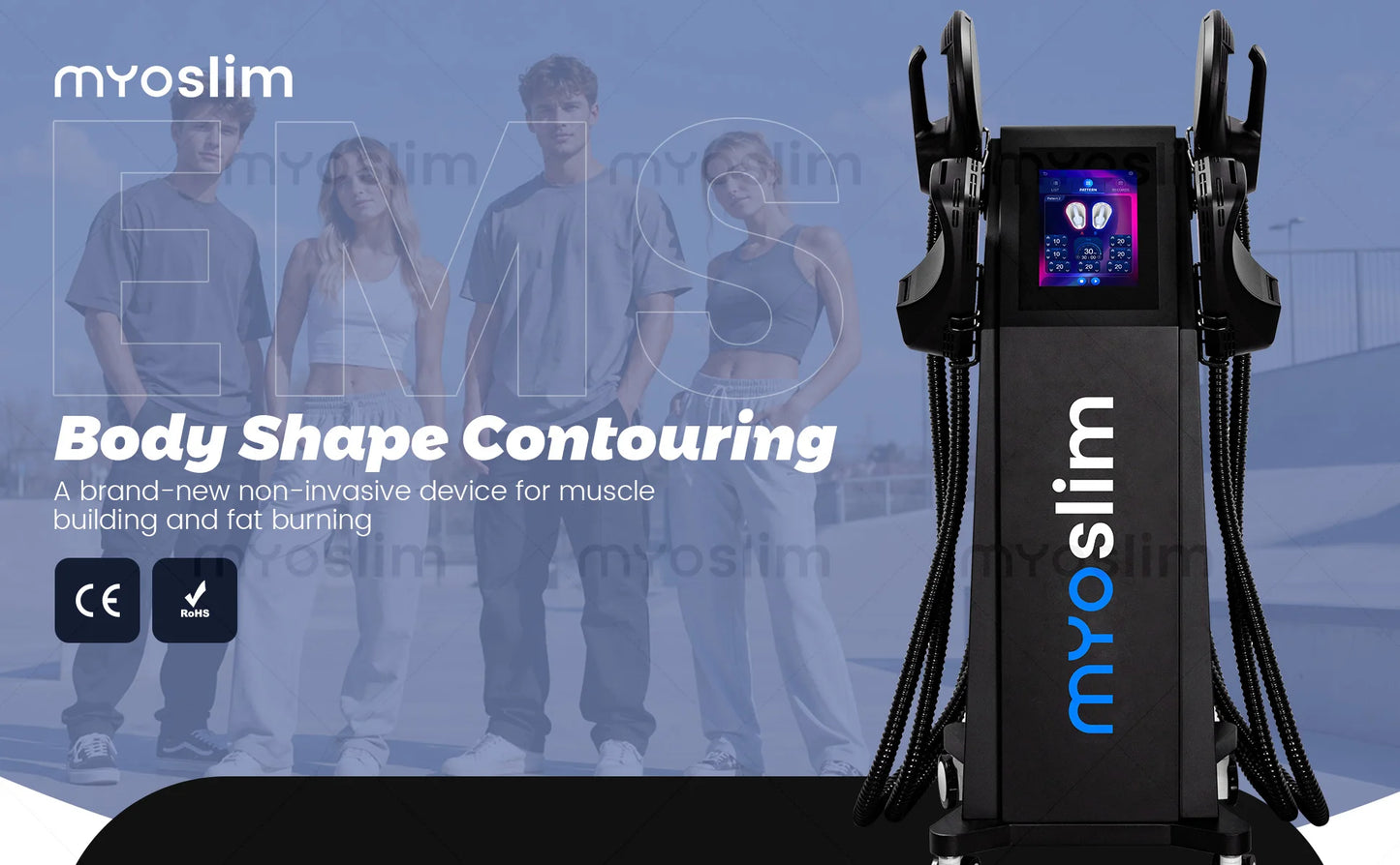 EMS Body Sculpting Machine MYOslim Muscle Building Fat Burning Abdominal Sculpting 15T 6500W Weight Lose Machine