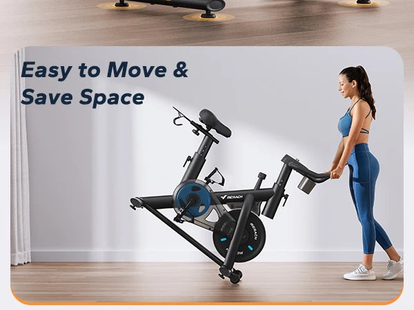 MERACH Exercise Bike Brake Pad/Magnetic Stationary Bike with Exclusive App Low Noise Indoor Cycling Bike with Fitness Courses