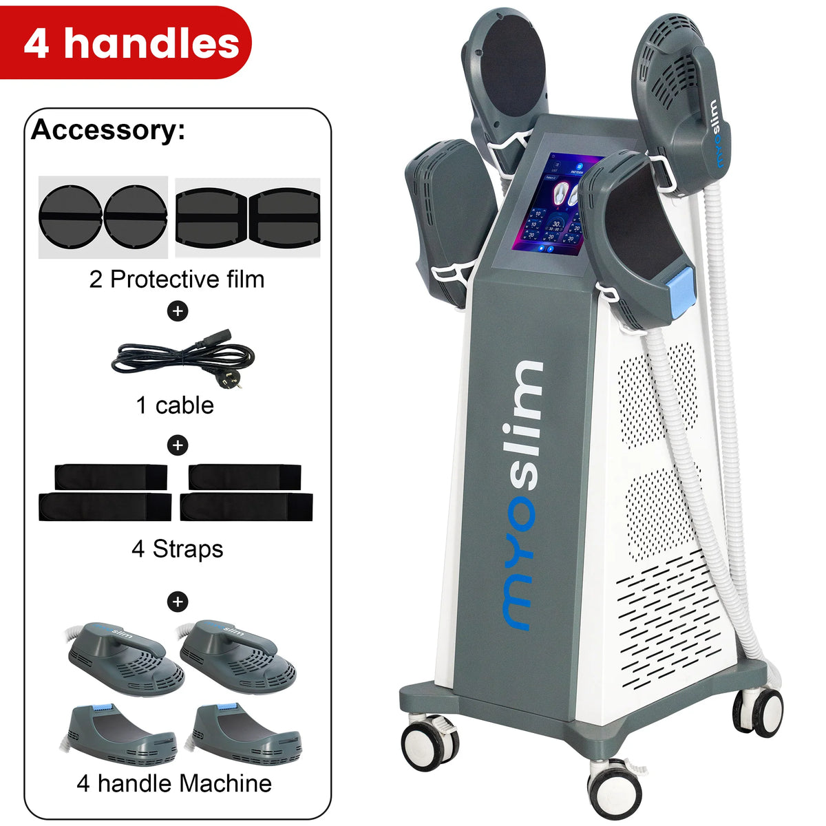 EMS Body Sculpting Machine MYOslim Muscle Building Fat Burning Abdominal Sculpting 15T 6500W Weight Lose Machine