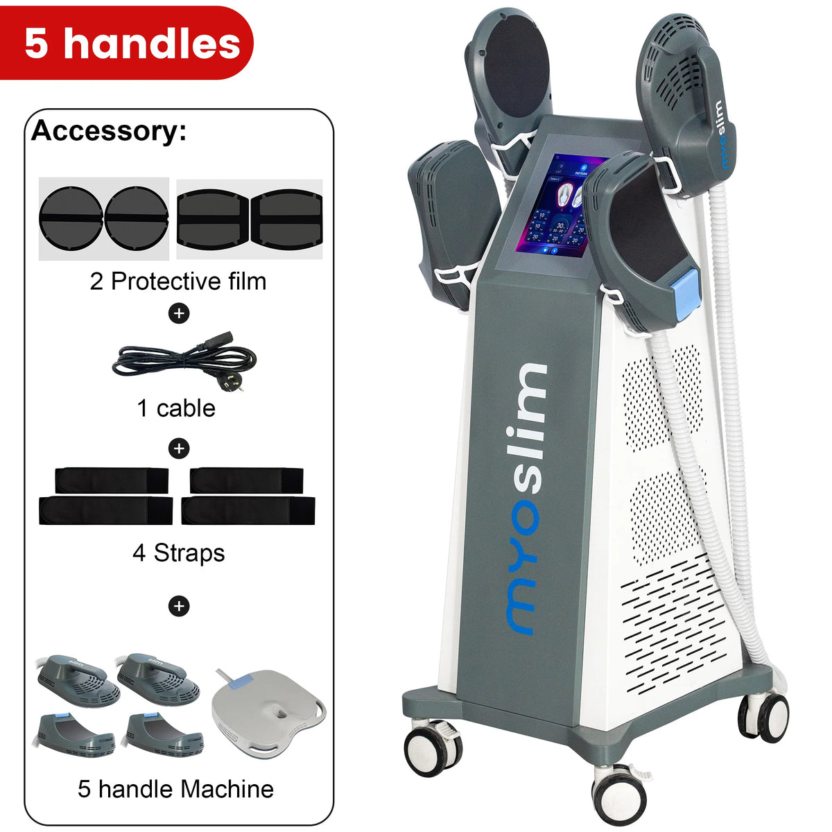 EMS Body Sculpting Machine MYOslim Muscle Building Fat Burning Abdominal Sculpting 15T 6500W Weight Lose Machine