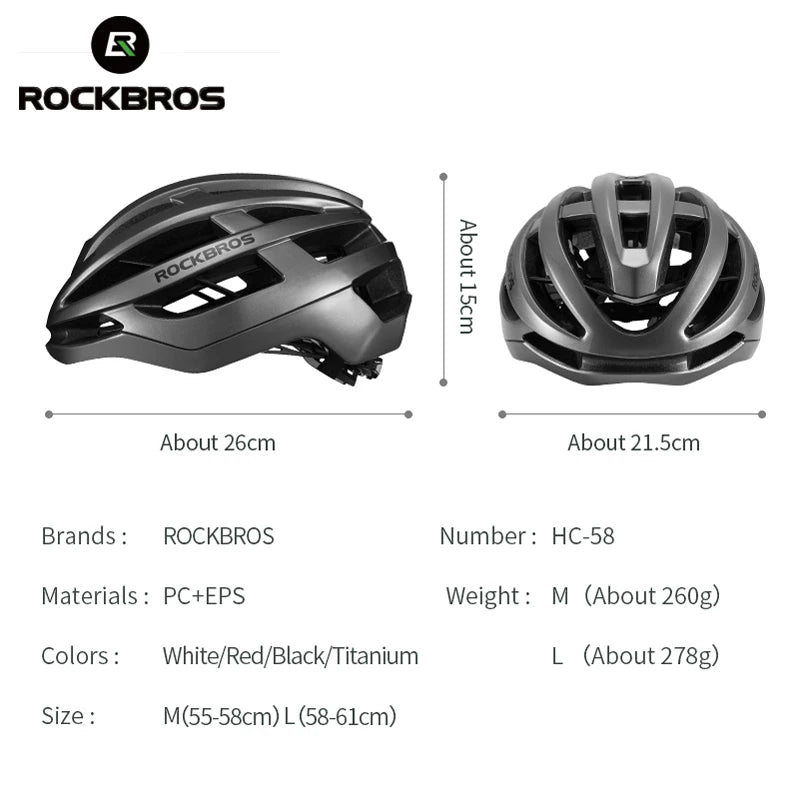 ROCKBROS Bike Helmet MTB Road Cycling Hemets Integrally-molded Men Women Breathable Ventilation Sport Ultralight Bicycle Helmet