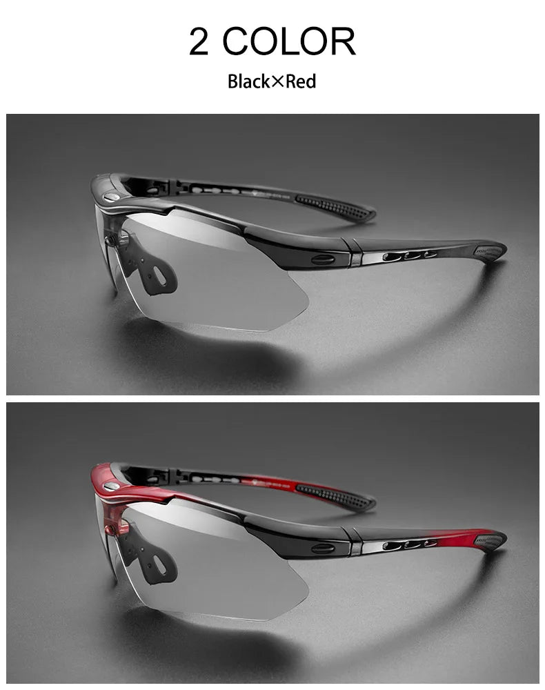 ROCKBROS Photochromic Bicycle Glassess Cycling Glasses Polarized Sunglasses Myopia Frame MTB Mountain UV400 Bicycle Goggles