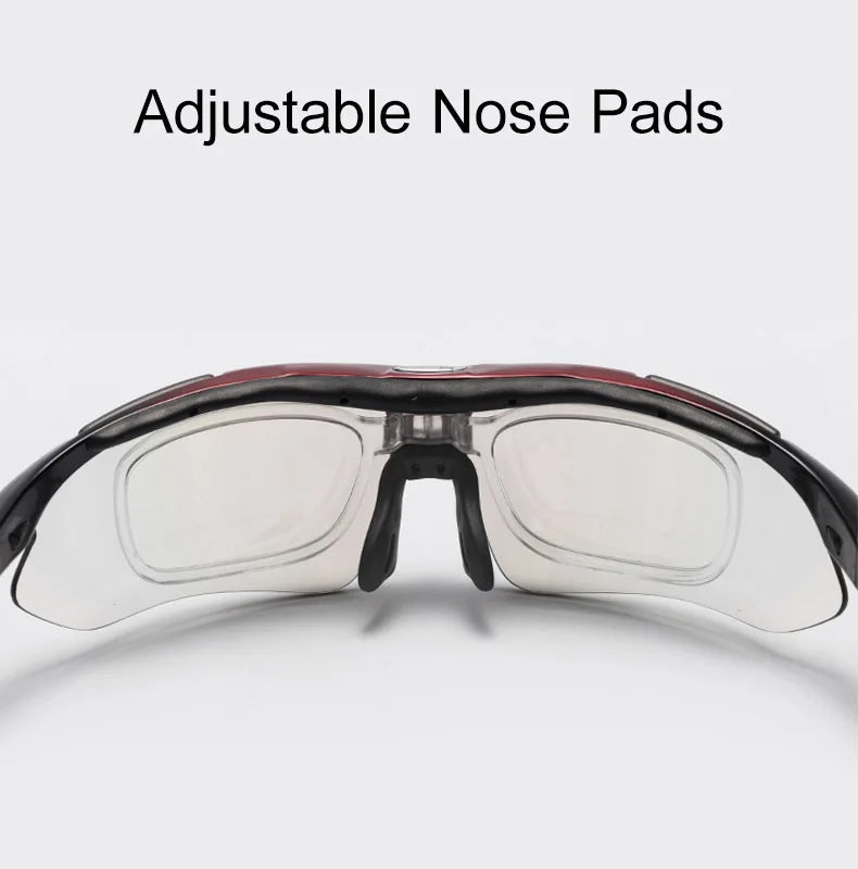 ROCKBROS Photochromic Bicycle Glassess Cycling Glasses Polarized Sunglasses Myopia Frame MTB Mountain UV400 Bicycle Goggles