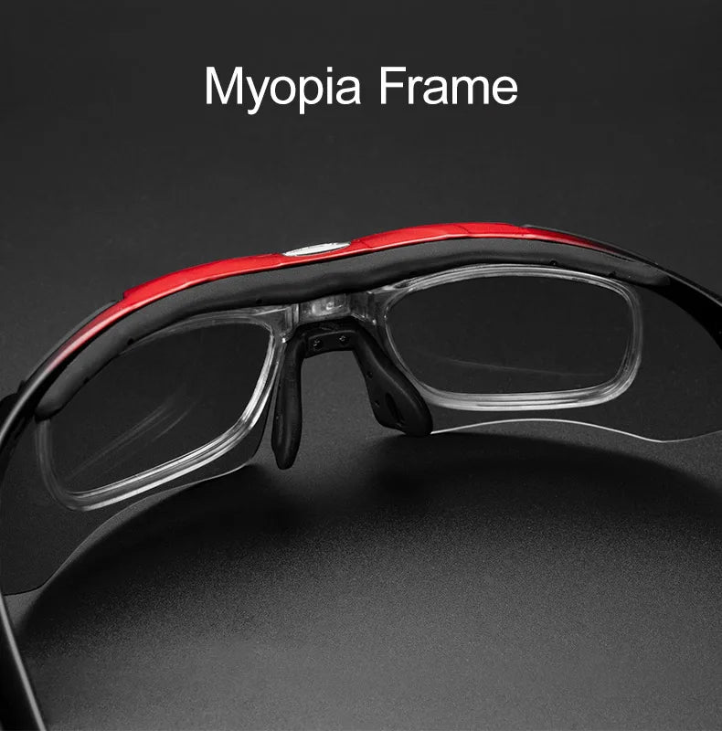 ROCKBROS Photochromic Bicycle Glassess Cycling Glasses Polarized Sunglasses Myopia Frame MTB Mountain UV400 Bicycle Goggles
