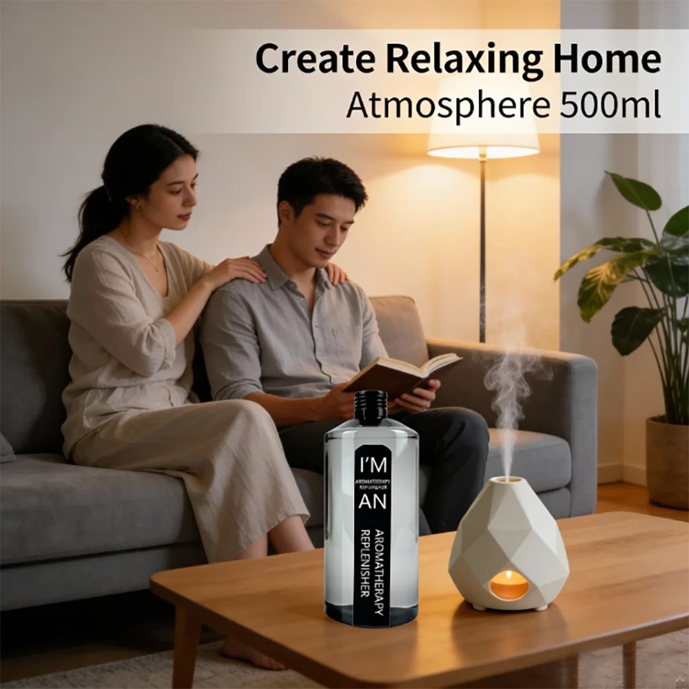 500ML Hilton-Style Flameless Aromatherapy Essential Oil for Home Humidifier Long-Lasting Hotel Quality Aroma Supplement for Air Diffuser Machines