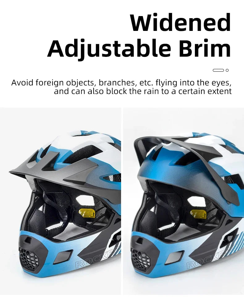 ROCKBROS Children Full Face Cycling Helmet Kids Laufrad Push Bike Helmet Head Safety Protect Girls Boys MTB Road Bicycle Helmet