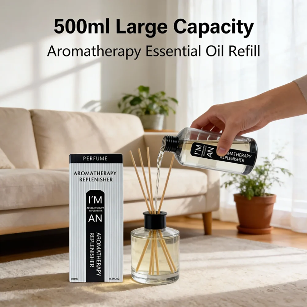 500ML Hilton-Style Flameless Aromatherapy Essential Oil for Home Humidifier Long-Lasting Hotel Quality Aroma Supplement for Air Diffuser Machines