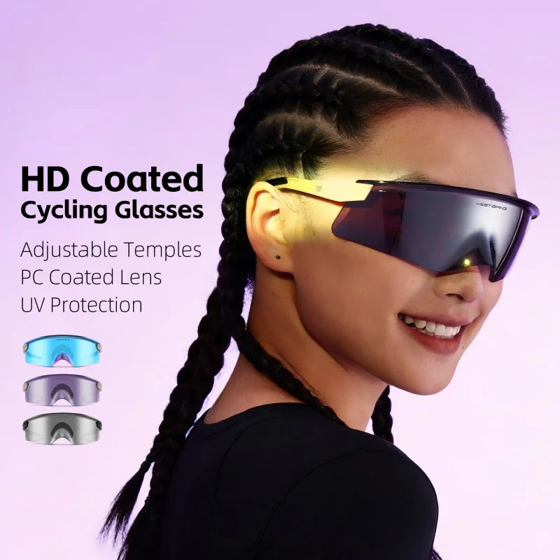 WEST BIKING Aero Beak Man Cycling Glasses Sports Sunglasses Road Bike Mountain TR90 Bicycle Glasses Riding Goggle Sports Eyewear