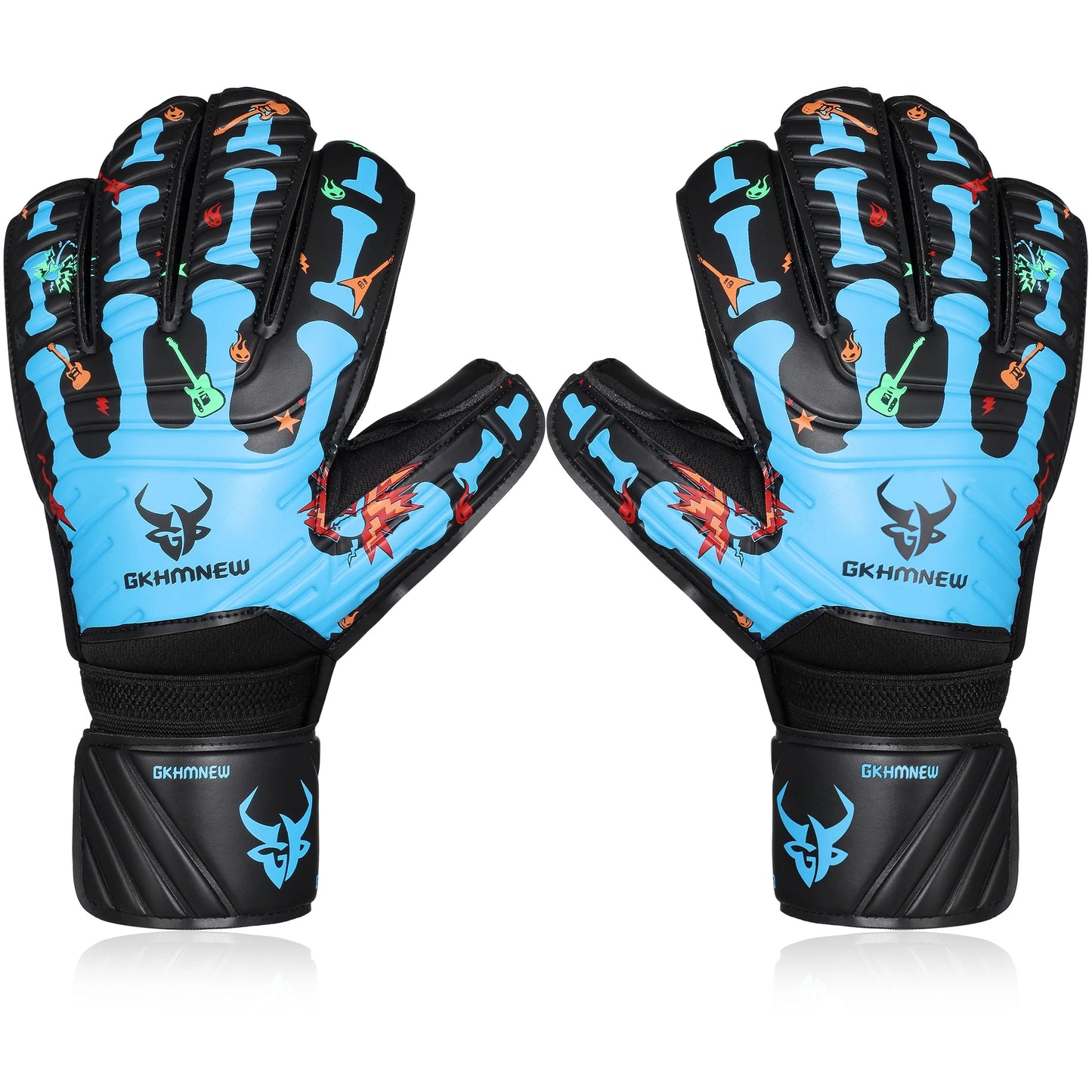 Goalkeeper Gloves with Fingersave, Breathable Soccer Goalie Gloves, 4mm Latex, for Kids, Youth and Adult