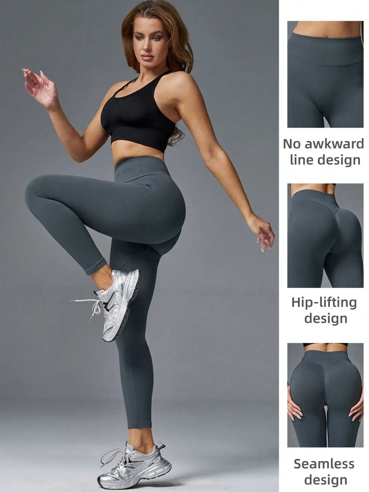 Women's Seamless Yoga Leggings, Tummy Control, Squat Proof, Gym Workout Tights, Butt Lifting Spring Sports Yellow Fall
