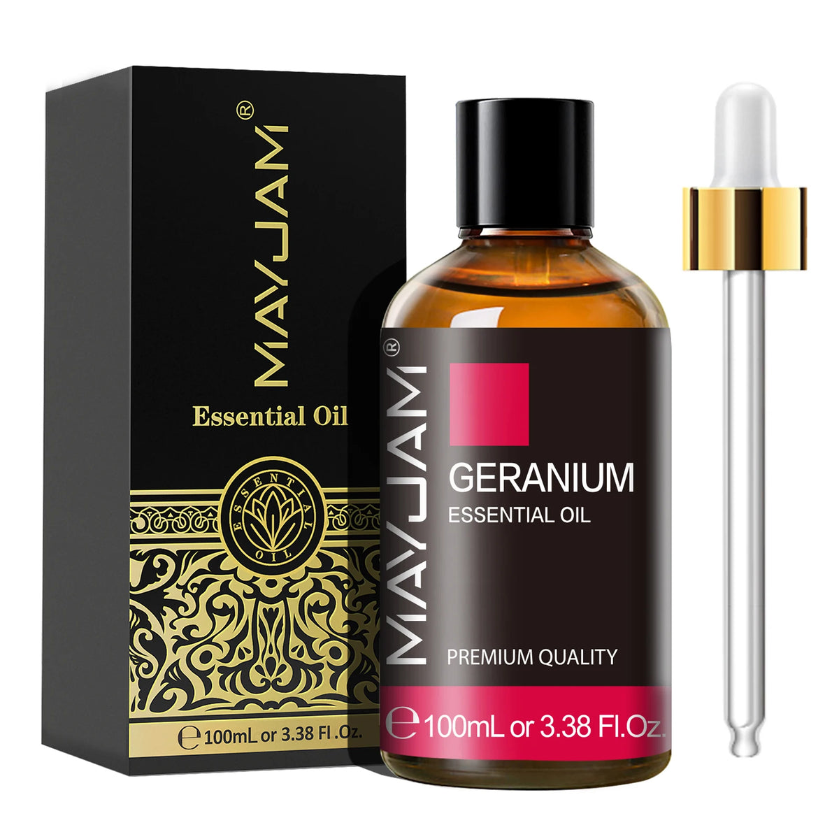 MAYJAM Lavender Vanilla Ylang Ylang Essential Oil Pure Natural Undiluted, 100ml Aroma Oil Peppermint Sandalwood Frankincense Rose Lemongrass Patchouli for Humidifier Diffuser Making Scented Candle ,Geranium Citronella Ginger