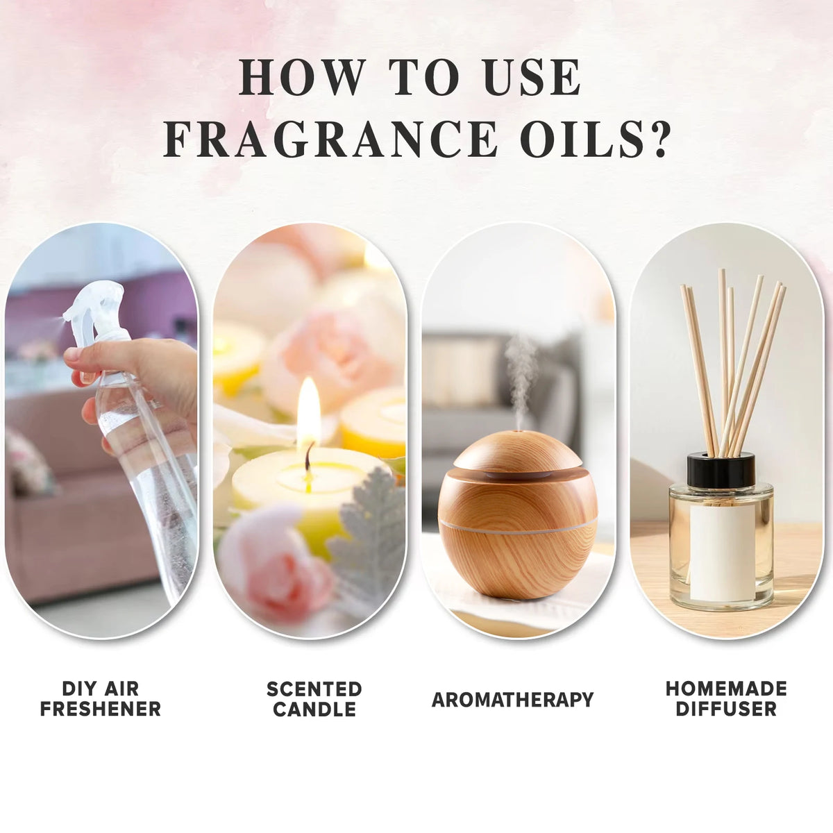 PHATOIL 2PCS 100ml Fragrance Oil Set for Diffuser Humidifier Soap Candle Making 3.38FL.OZ Long Lasting Aroma Oils Coconut & Vanilla Mango Cherry Strawberry Apple Lemon Peach
