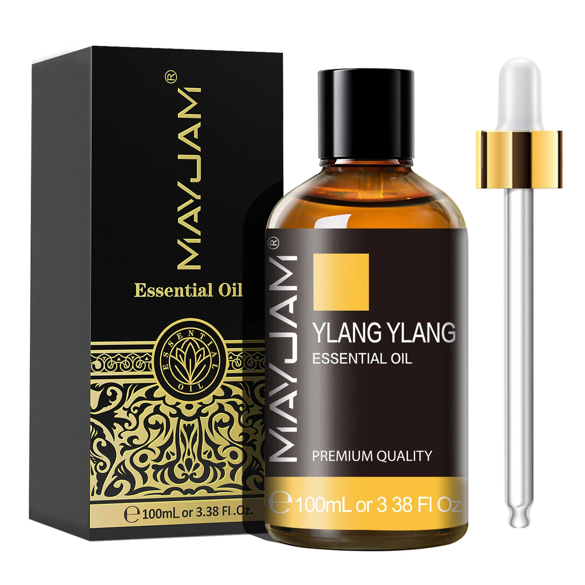 MAYJAM Lavender Vanilla Ylang Ylang Essential Oil Pure Natural Undiluted, 100ml Aroma Oil Peppermint Sandalwood Frankincense Rose Lemongrass Patchouli for Humidifier Diffuser Making Scented Candle ,Geranium Citronella Ginger