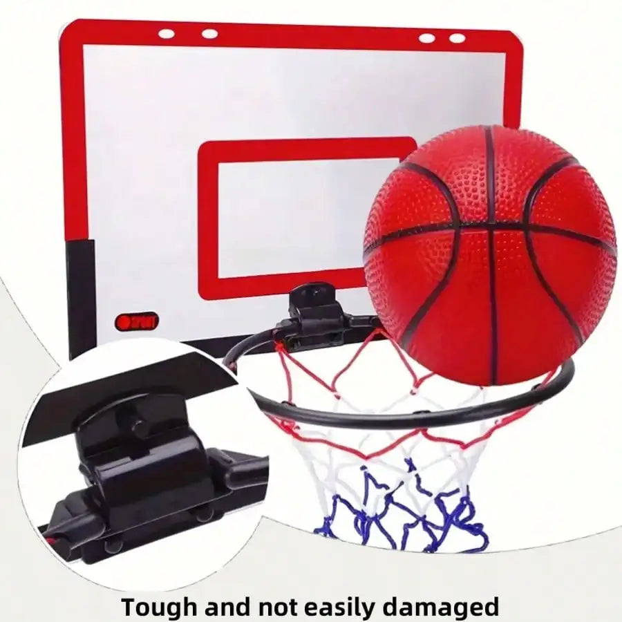 No-Drill Wall Mount Mini Basketball Hoop – Foldable Indoor Basketball Hoop, Include Sponge Mat, Hooks, Pump And Basketball, Perfect For Home & Outdoor Sports
