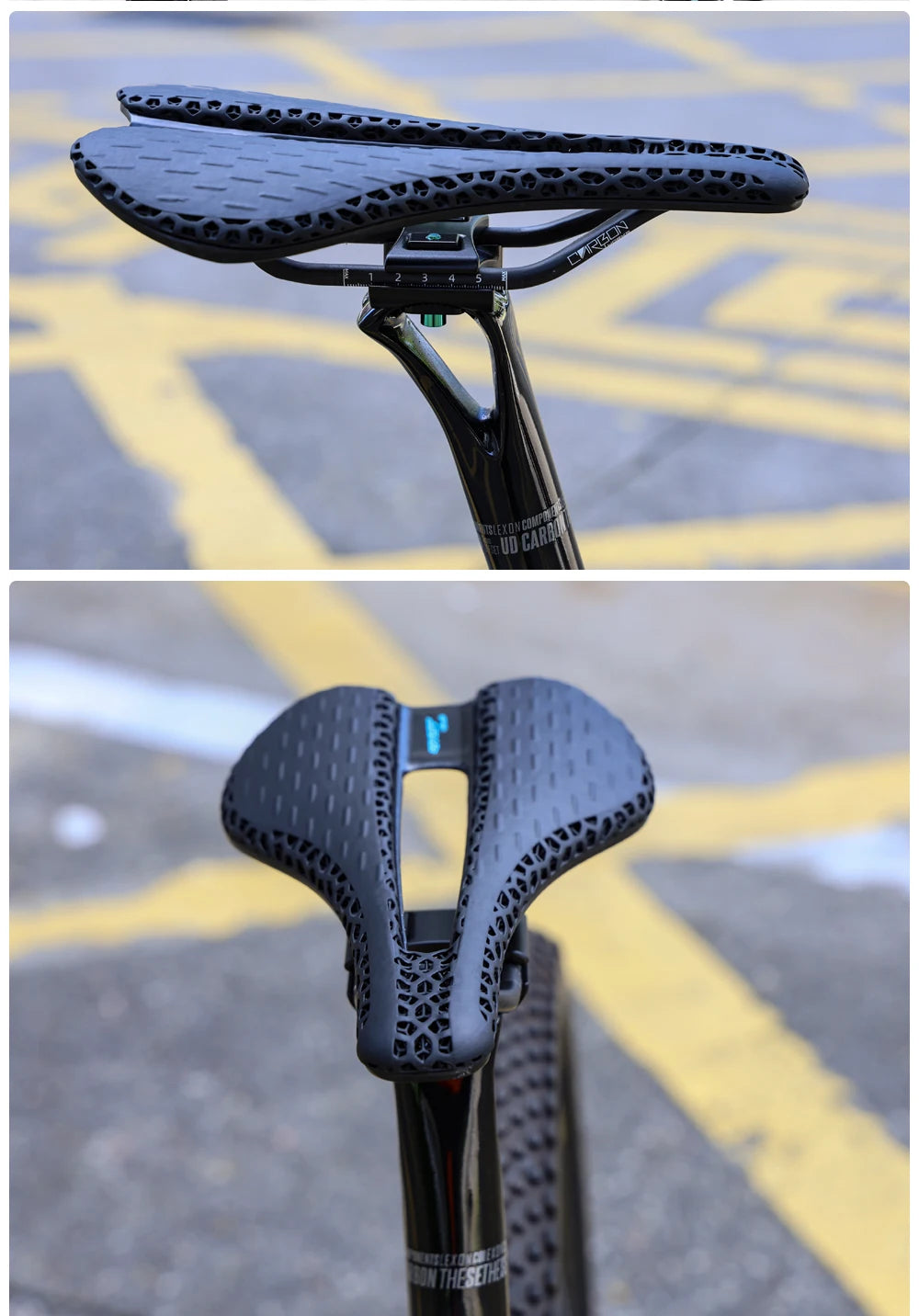 RYET Carbon 3D-printed Bike Saddle 7x7 Rail Saddle Men Women Triathlon Road MTB Mountain Gravel Cycling Saddle Ultralight 135g