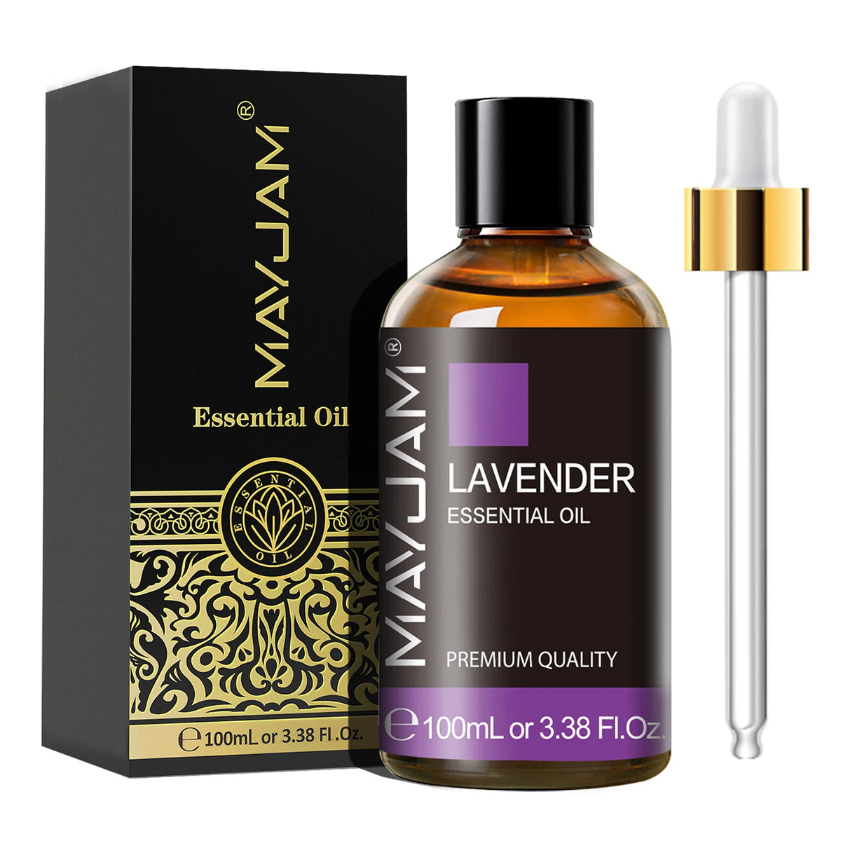 MAYJAM Lavender Vanilla Ylang Ylang Essential Oil Pure Natural Undiluted, 100ml Aroma Oil Peppermint Sandalwood Frankincense Rose Lemongrass Patchouli for Humidifier Diffuser Making Scented Candle ,Geranium Citronella Ginger