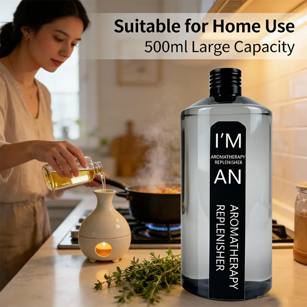 500ML Hilton-Style Flameless Aromatherapy Essential Oil for Home Humidifier Long-Lasting Hotel Quality Aroma Supplement for Air Diffuser Machines