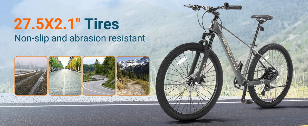 SPATIAL MT275FS 27.5 Inch Hardtail MTB, 8 Speed Mountain Bike, Adult Bicycle, Lightweight Magnesium Alloy Frame, Suspension Fork, Front & Rear Disc Brakes