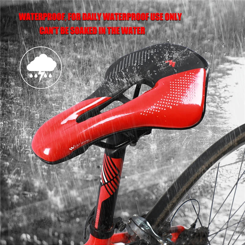 WEST BIKING Bicycle Saddle Hollow Breathable Road Bike Seat Ultralight Durable Shockproof Bicycle Seat Cushion Cycling Parts