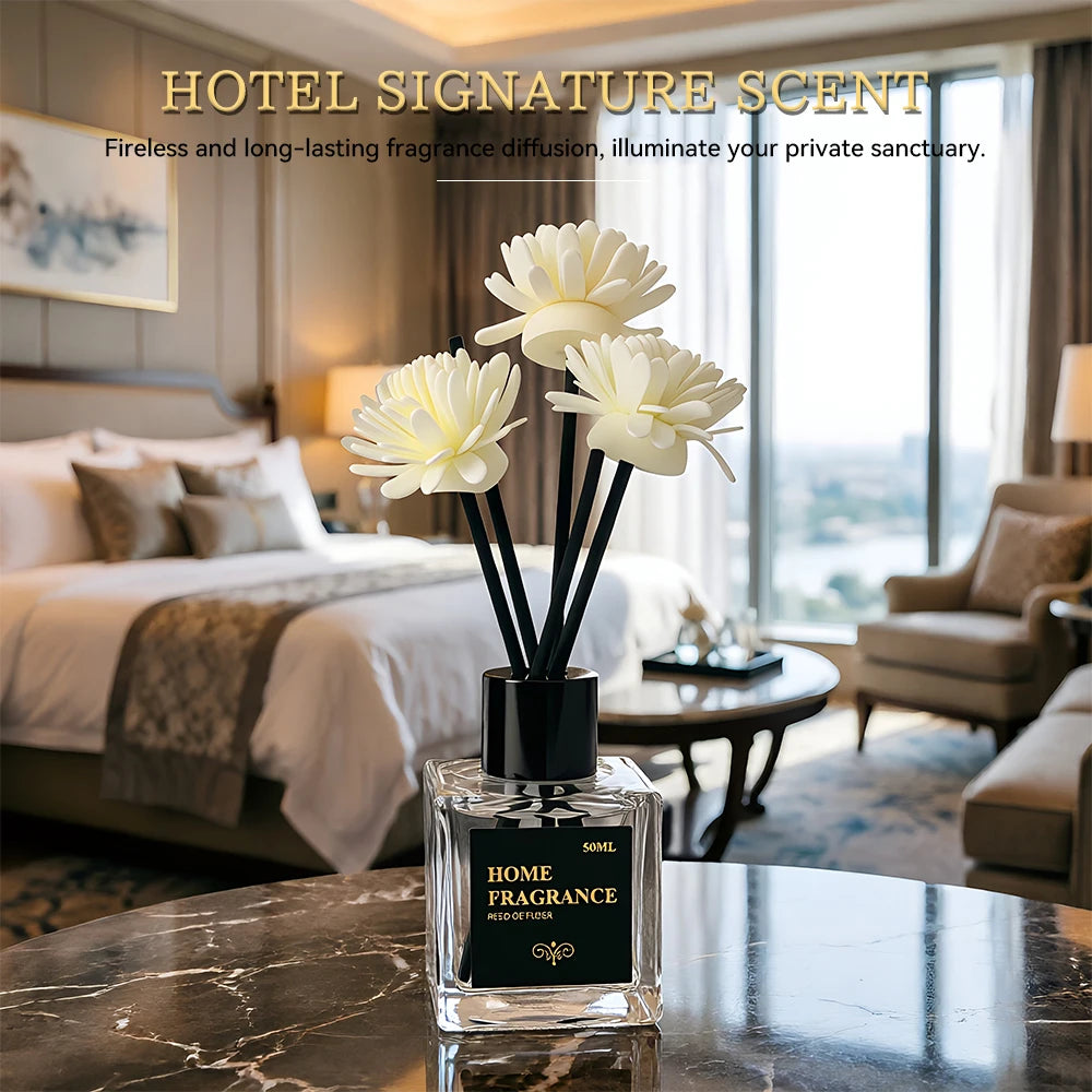 Hot 50ml Reed Diffuser Essential Oil Volatile Hilton Shangri-La Hotel Rattan Aromatherapy Air Freshener Fragrance Home Perfume