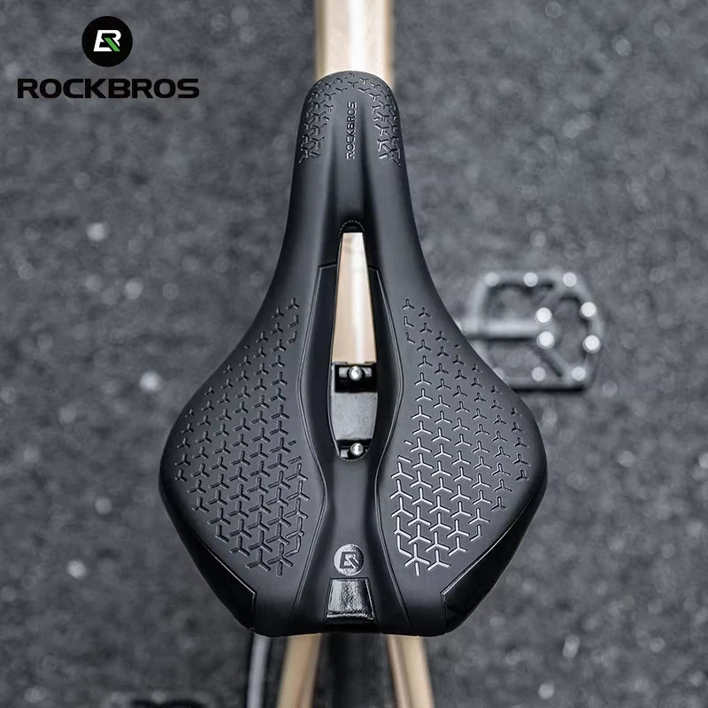 ROCKBROS Local Ship Bicycle Saddle Hollow Breathable Shockproof Cycling Seat PU Non-Slip Leather Cushion Lightweight Bike Saddle