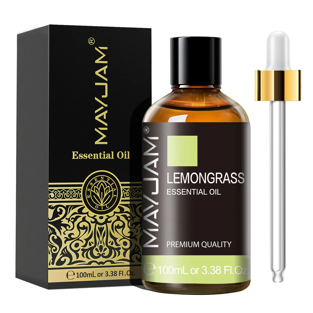 MAYJAM Lavender Vanilla Ylang Ylang Essential Oil Pure Natural Undiluted, 100ml Aroma Oil Peppermint Sandalwood Frankincense Rose Lemongrass Patchouli for Humidifier Diffuser Making Scented Candle ,Geranium Citronella Ginger