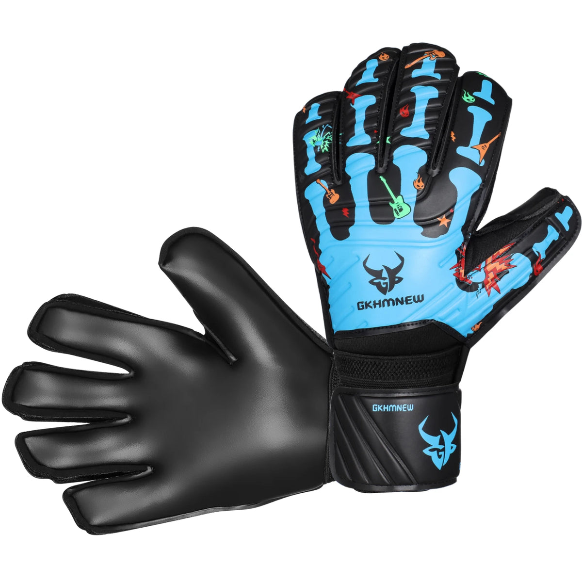 Goalkeeper Gloves with Fingersave, Breathable Soccer Goalie Gloves, 4mm Latex, for Kids, Youth and Adult