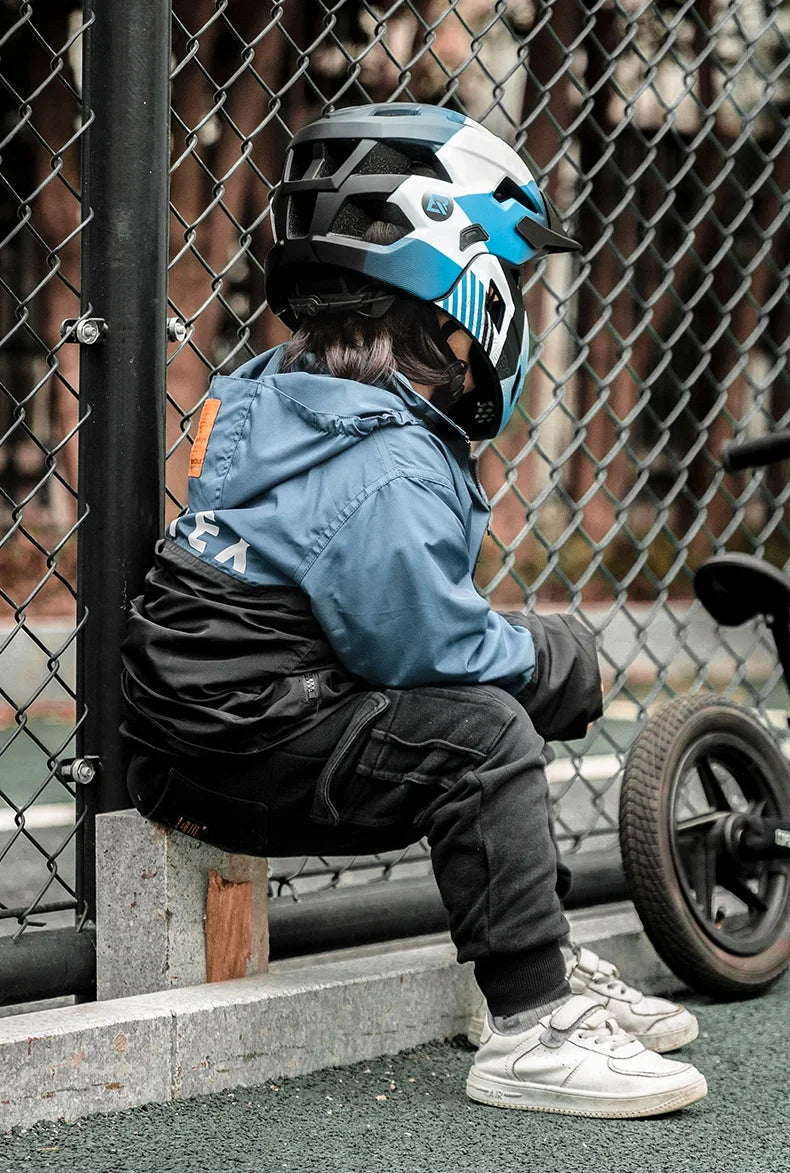 ROCKBROS Children Full Face Cycling Helmet Kids Laufrad Push Bike Helmet Head Safety Protect Girls Boys MTB Road Bicycle Helmet