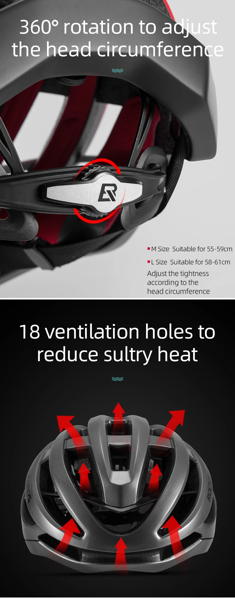 ROCKBROS Bike Helmet MTB Road Cycling Hemets Integrally-molded Men Women Breathable Ventilation Sport Ultralight Bicycle Helmet