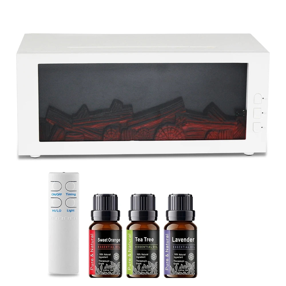 7 Colors of Essential Oil Fireplace Diffuser Mini Flame Aromatherapy Fireplace Humidifier Aromatherapy Oil Diffuser