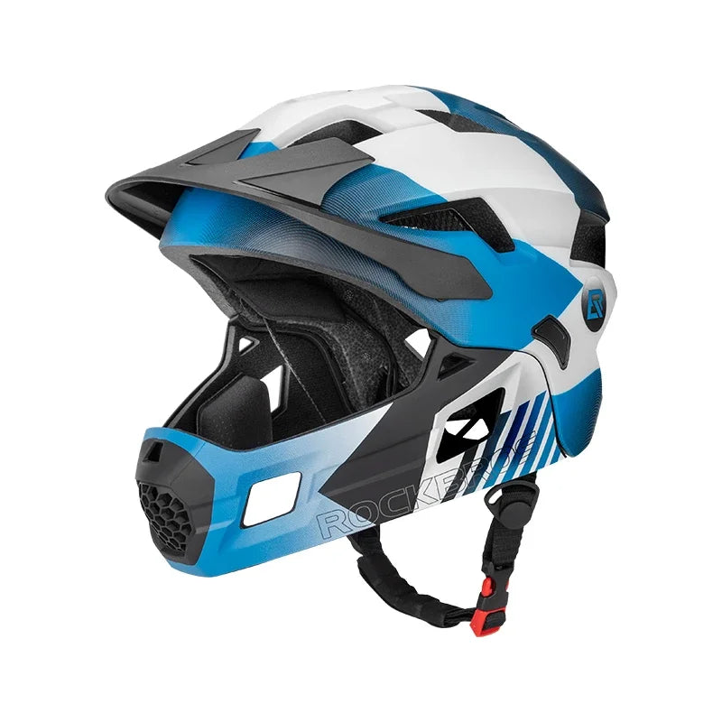 ROCKBROS Children Full Face Cycling Helmet Kids Laufrad Push Bike Helmet Head Safety Protect Girls Boys MTB Road Bicycle Helmet