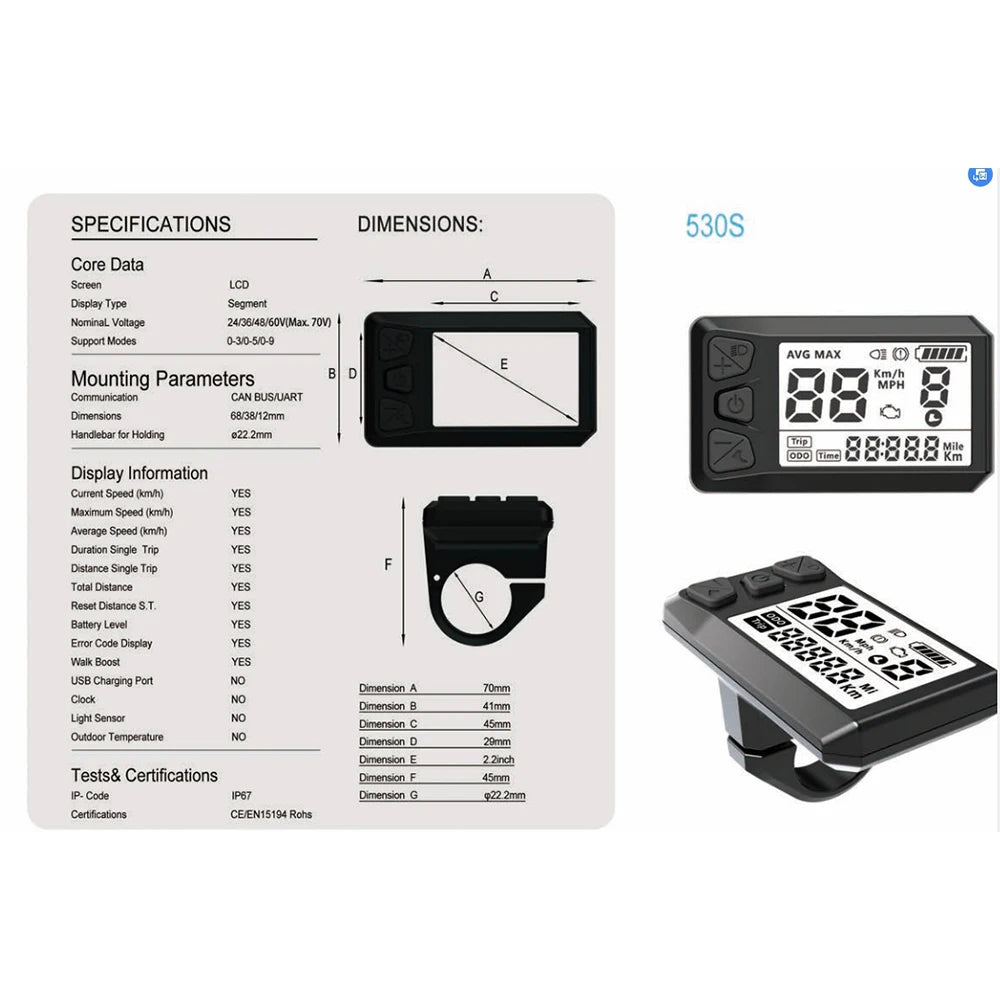 BAFANG CAN-protocol 860C 600C, LCD Display, Killswitch, Triangle Plug, Electric Bike Instrument BBS M Series , Motor, Bluetooth