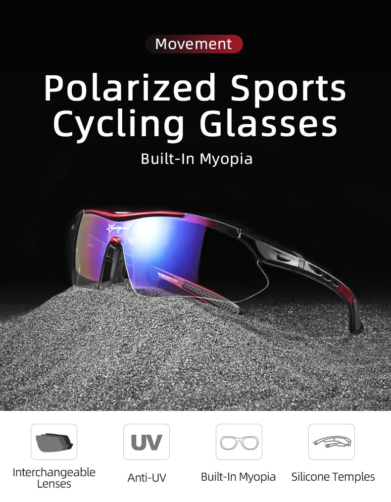 ROCKBROS Cycling Glasses Bike Bicycle Glasses MTB Road Cycling Glasses UV400 Sunglasses Myopia Frame MTB Mountain Bicycle Goggles