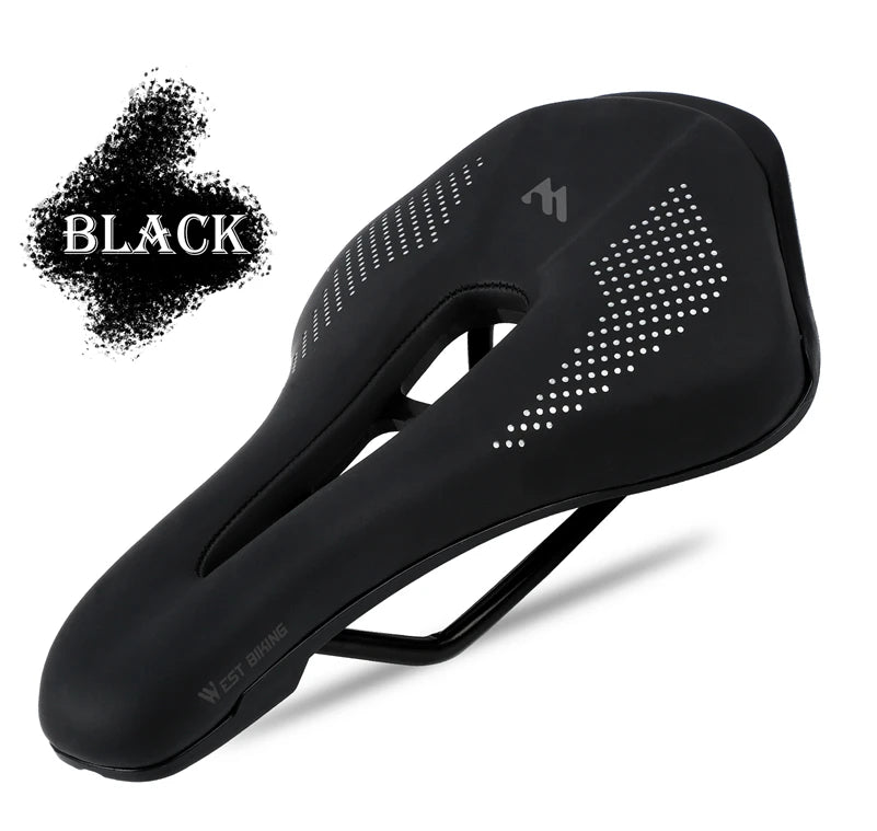 WEST BIKING Bicycle Saddle Hollow Breathable Road Bike Seat Ultralight Durable Shockproof Bicycle Seat Cushion Cycling Parts