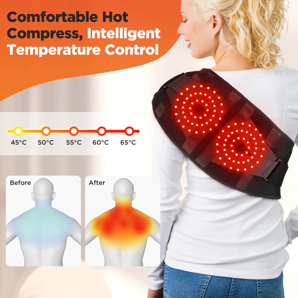 5-speed Heated Waist Belt Lower Back Lumbar Support Heating Pad 3 Vibration Massage Brace Abdomen Warm Menstrual Care Wrap
