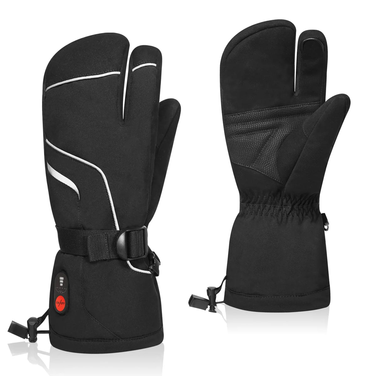 Savior Heat Winter Ski Heated Gloves With Rechargeable Battery Heating Mittens for Men Women Keep Warm Outdoor Thermal Gloves