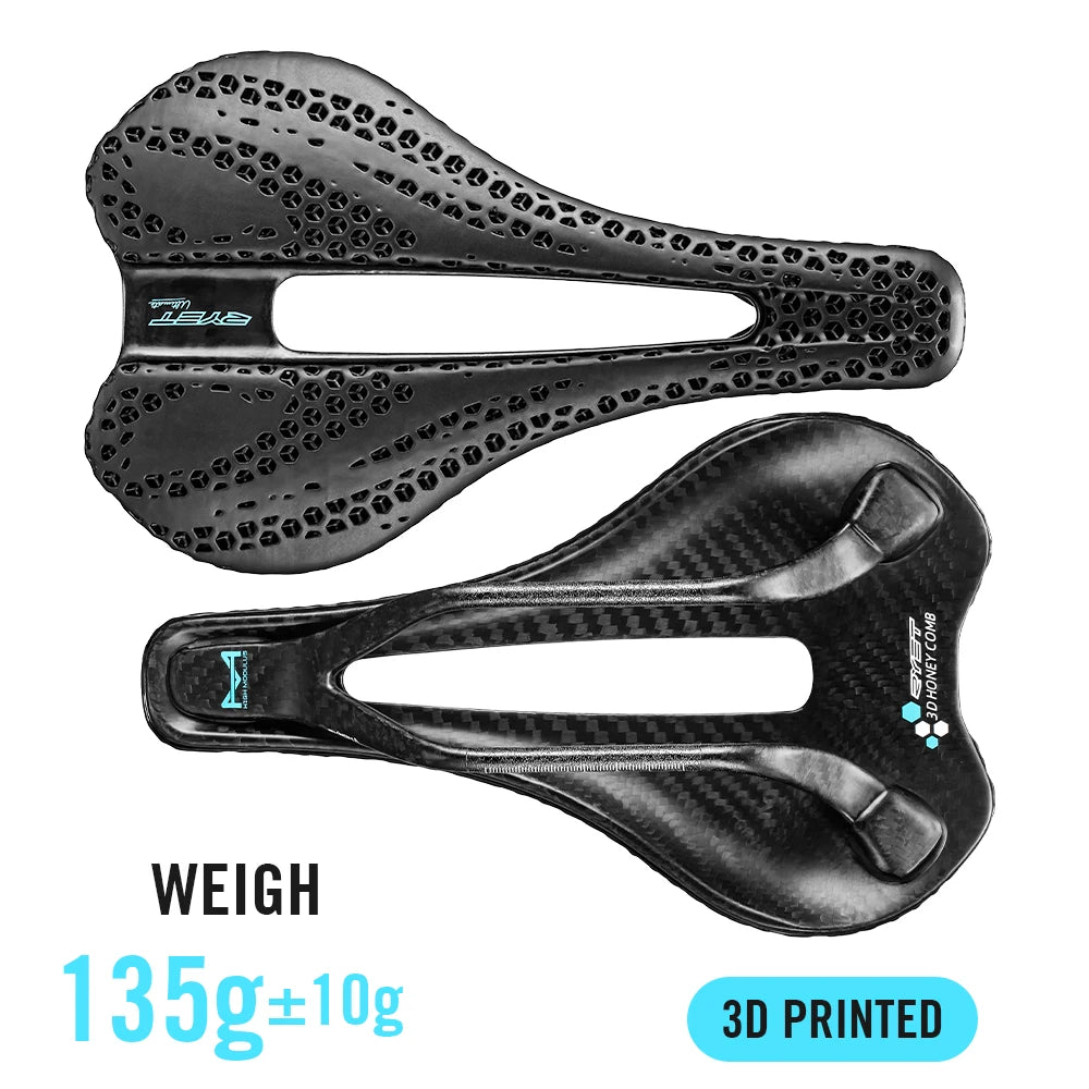 RYET Carbon 3D-printed Bike Saddle 7x7 Rail Saddle Men Women Triathlon Road MTB Mountain Gravel Cycling Saddle Ultralight 135g
