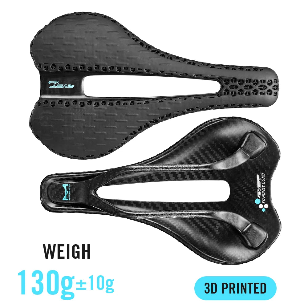 RYET Carbon 3D-printed Bike Saddle 7x7 Rail Saddle Men Women Triathlon Road MTB Mountain Gravel Cycling Saddle Ultralight 135g