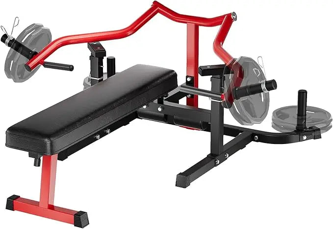 Chest Press Machine, 1250 LBS Multi-Functional Adjustable Bench Press Machine with Independent Converging Arms, Flat Incline Bench for Chest, Shoulder, AB Workouts Home Gym Equipment