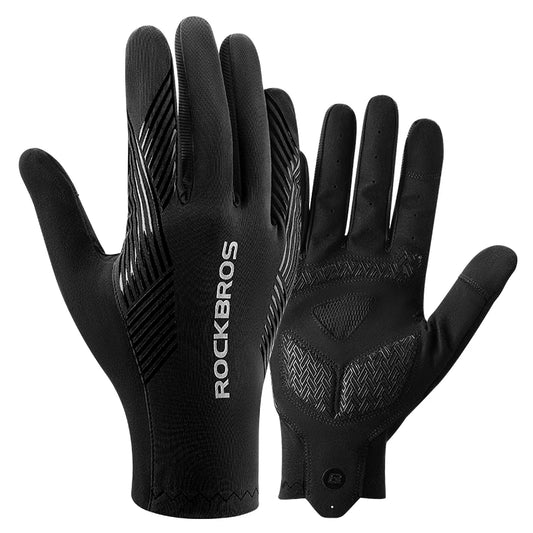 ROCKBROS Cycling Gloves Spring Summer Breathable MTB Road Bike Non-slip Gloves Touch Screen Full Finger Motorcycle Riding Gloves