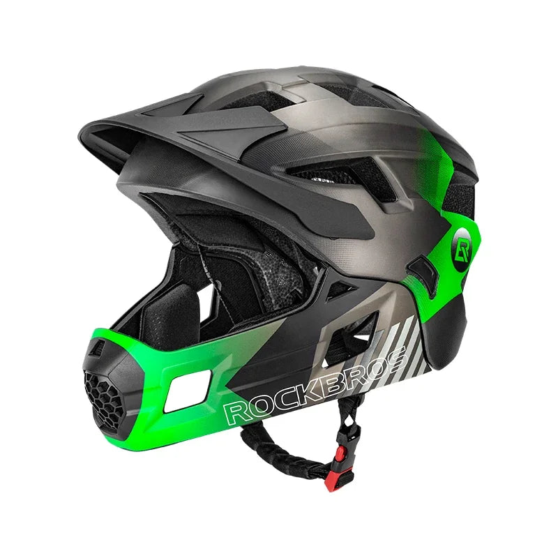 ROCKBROS Children Full Face Cycling Helmet Kids Laufrad Push Bike Helmet Head Safety Protect Girls Boys MTB Road Bicycle Helmet