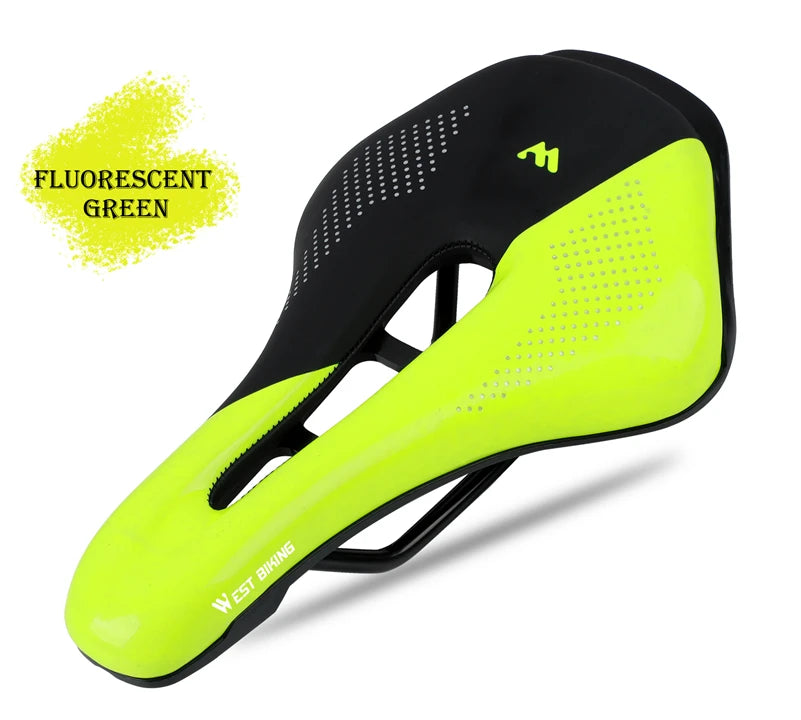 WEST BIKING Bicycle Saddle Hollow Breathable Road Bike Seat Ultralight Durable Shockproof Bicycle Seat Cushion Cycling Parts