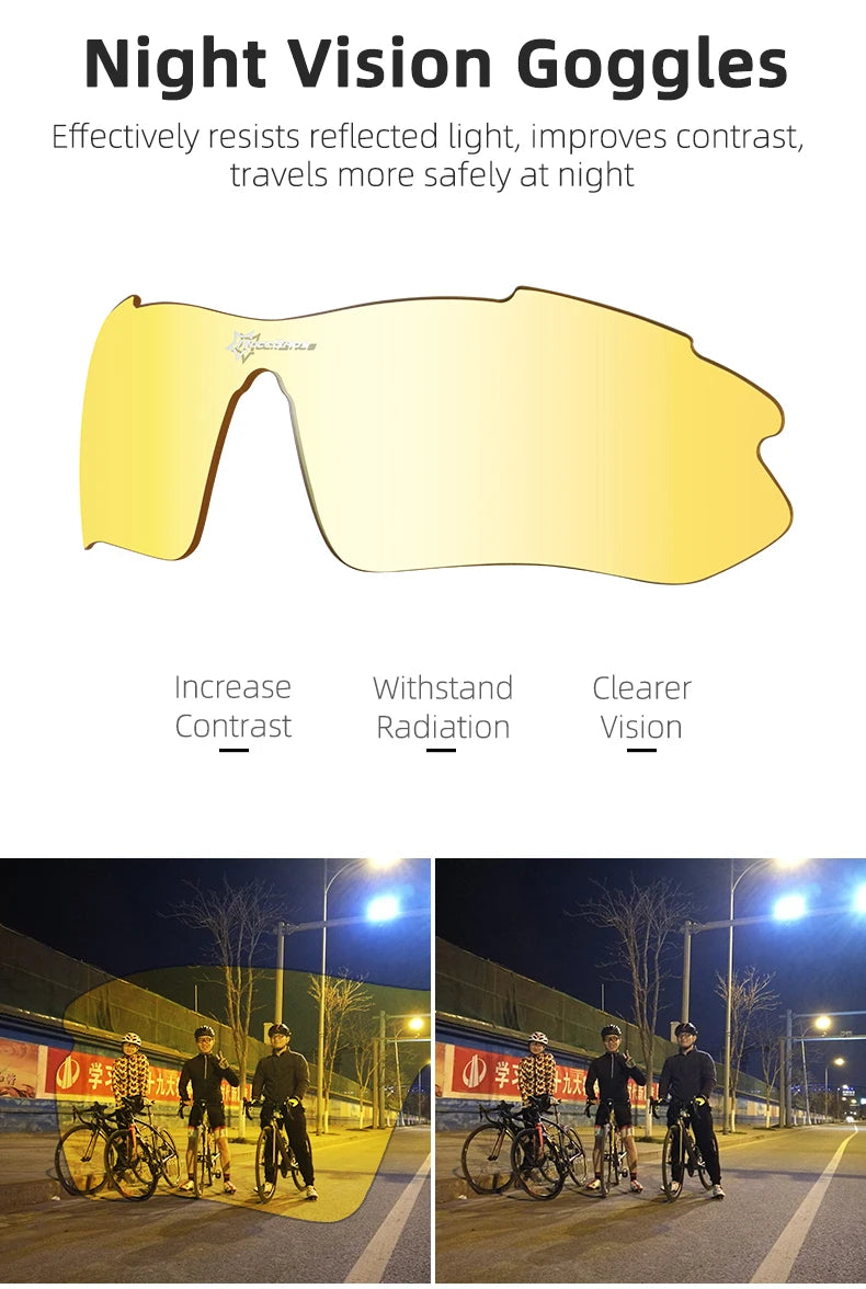 ROCKBROS Cycling Glasses Bike Bicycle Glasses MTB Road Cycling Glasses UV400 Sunglasses Myopia Frame MTB Mountain Bicycle Goggles