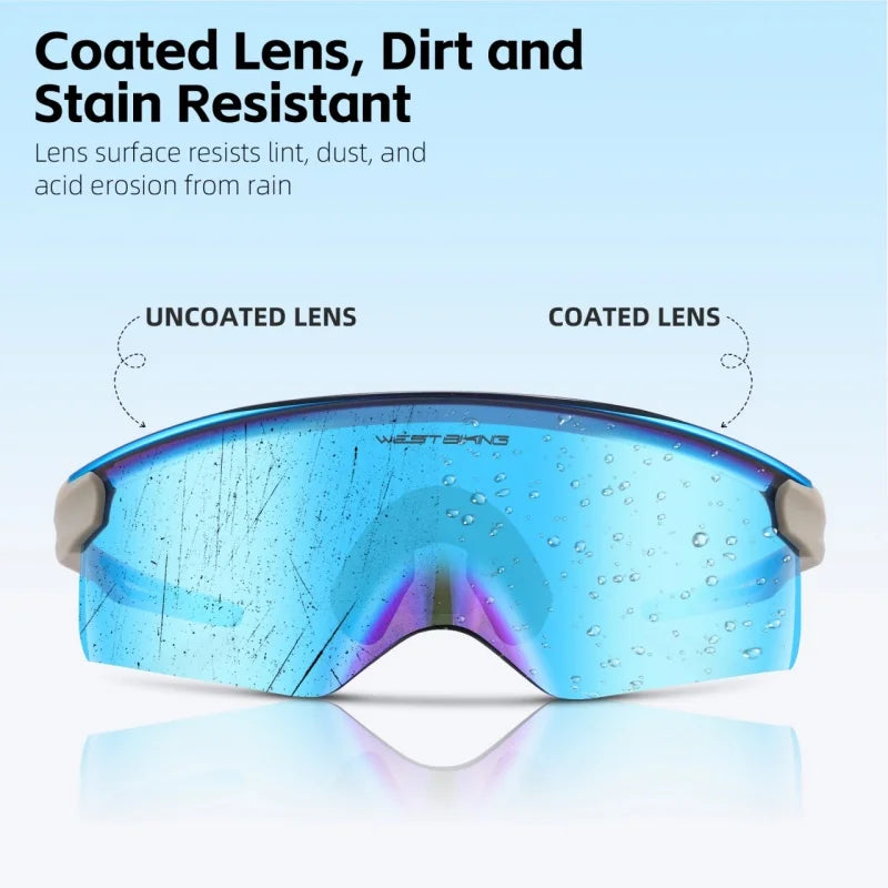 WEST BIKING Aero Beak Man Cycling Glasses Sports Sunglasses Road Bike Mountain TR90 Bicycle Glasses Riding Goggle Sports Eyewear
