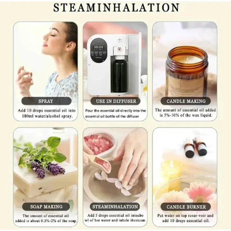 500ML Hilton-Style Flameless Aromatherapy Essential Oil for Home Humidifier Long-Lasting Hotel Quality Aroma Supplement for Air Diffuser Machines