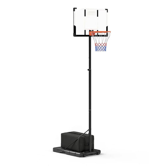 Portable Basketball Hoop Outdoor, 3-10FT Adjustable Basketball Goal, 30/38/44 Inch Backboard, w/Fillable Base, Extra Anchor & Wheels, for Kids Youth Teens Adults in Backyard Driveway Court