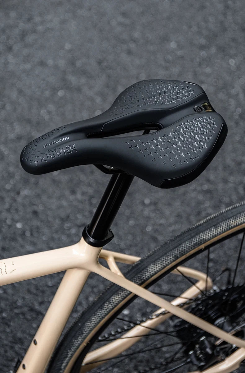 ROCKBROS Local Ship Bicycle Saddle Hollow Breathable Shockproof Cycling Seat PU Non-Slip Leather Cushion Lightweight Bike Saddle